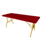 The Rolling Table - 6 Ft. Folding Table on Wheels - Sport Edition - Dark Red & Dark Yellow