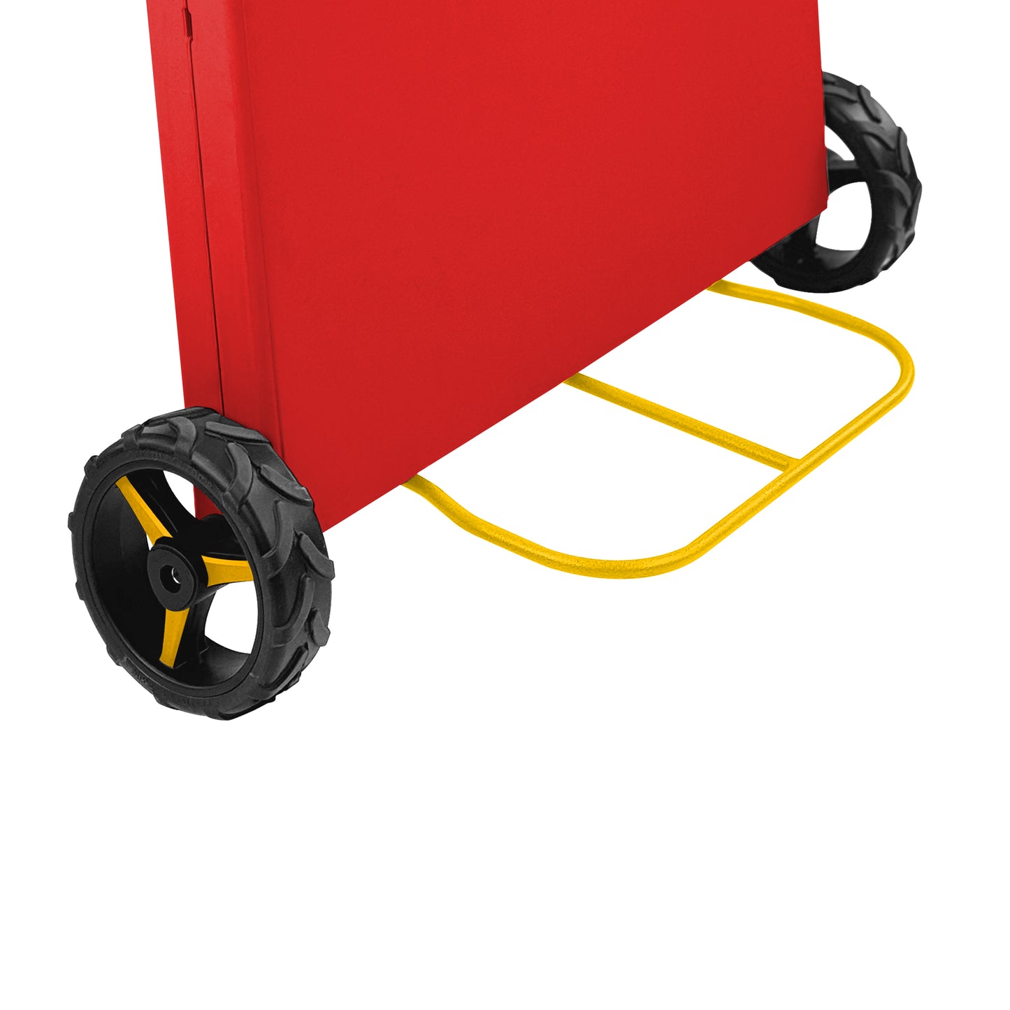 The Rolling Table - 6 Ft. Folding Table on Wheels - Sport Edition - Red & Yellow