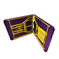 The Rolling Table - 6 Ft. Folding Table on Wheels - Sport Edition - Purple & Yellow